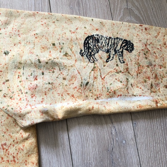 Vintage 90’s TIGER AOP Deep Sea T’s Sweatshirt Adult Unisex Large Made in USA - Picture 8 of 12